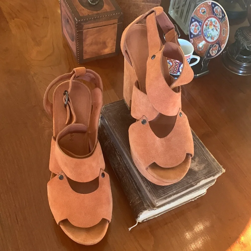 SeeByChloe Eva Cutout Slingback Wedge Sandal